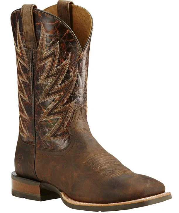 Men's Comfortable Shoes ARIAT MENS CHALLENGER BRANDING IRON BROWN WESTERN BOOTS STYLE 10018695