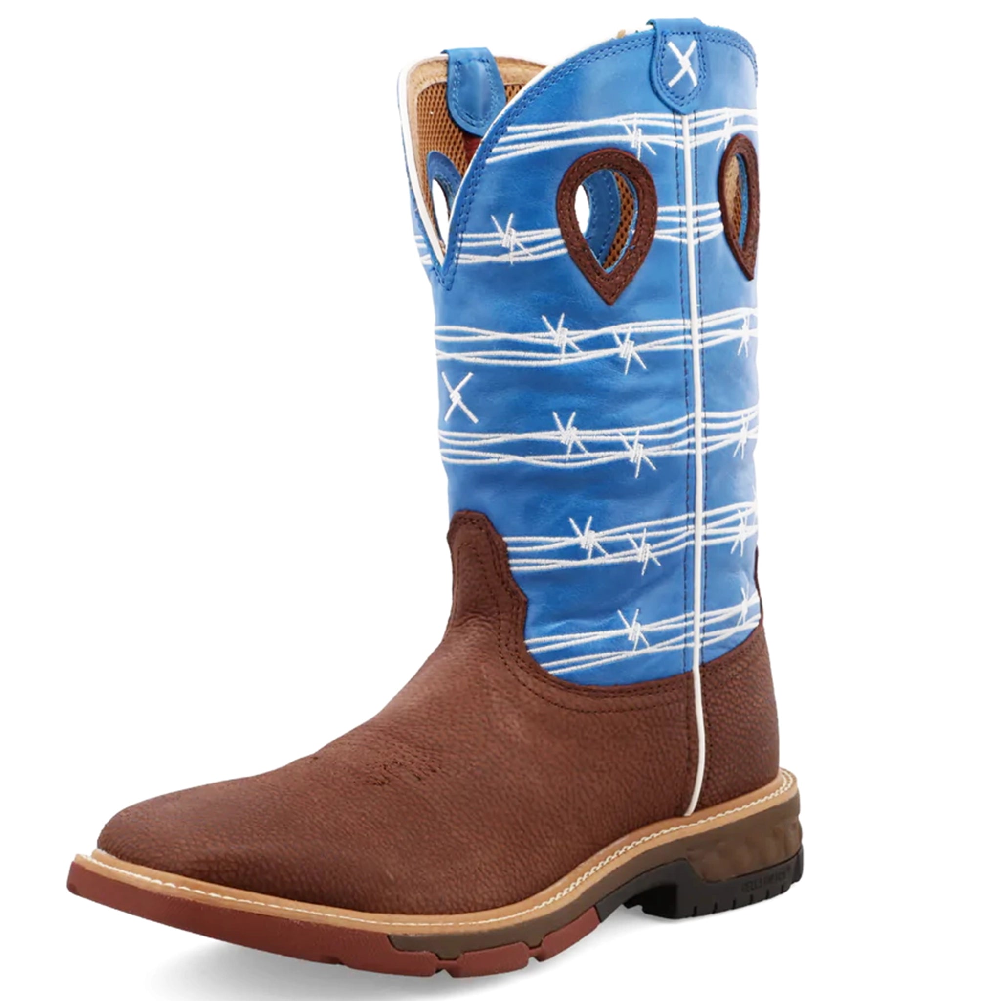 Men's Stylish Shoes Twisted X Men's 12" Cell Stretch Square Toe Boot-Blue Top
