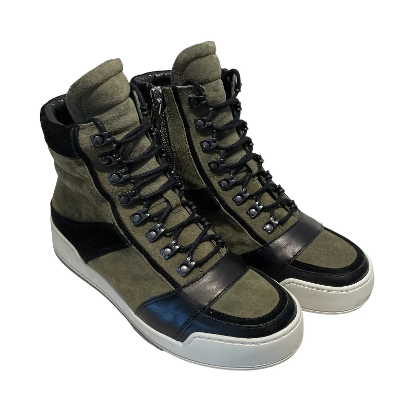 Men's Shock-Resistant Boots BALMAIN/Hi-Sneakers/EU 42.5/Suede/GRN/