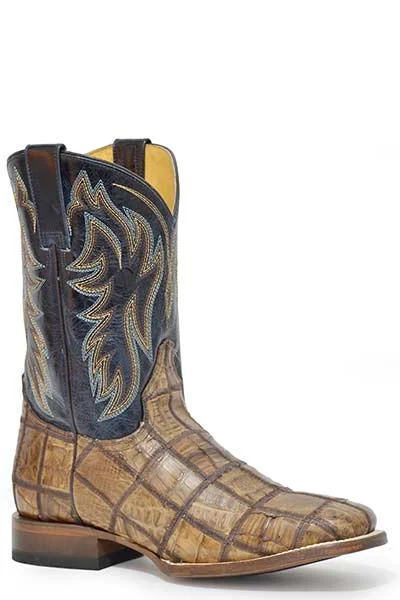 Men's Casual Shoes ROPER MENS CAIMAN CHECK SQUARE TOE BOOTS STYLE 09-020-6503-8483