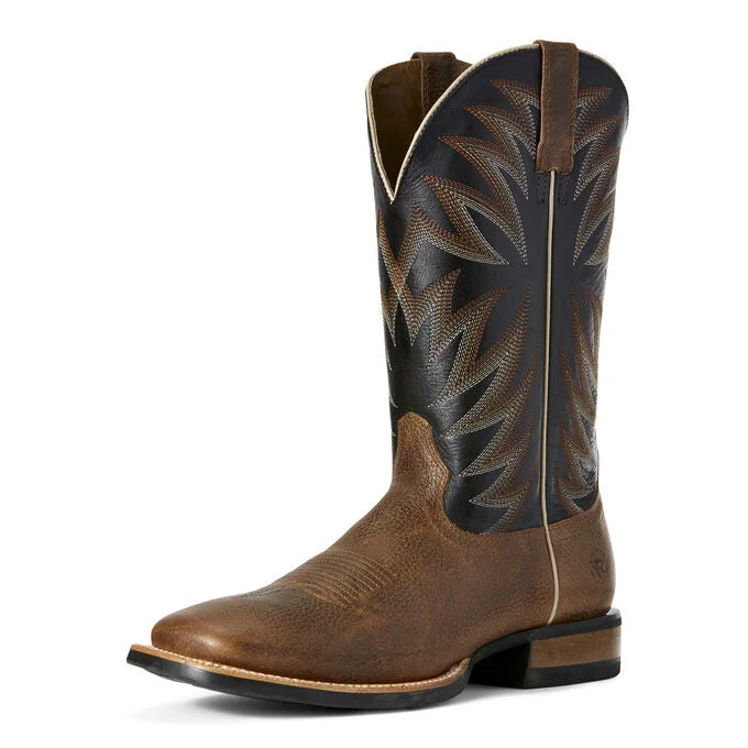 Men's Premium Boots Men's Ariat Toffee and Black Square Toe Boot