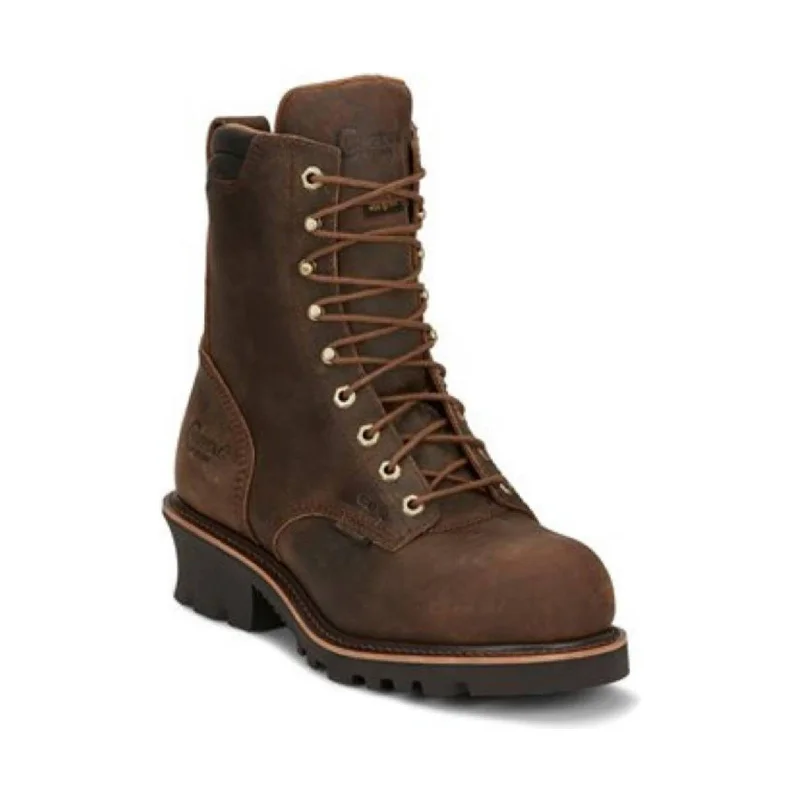 Men's Flexible Boots Chippewa Men's 8” Valdor Waterproof Insulated Composite Toe Logger - Brown Men's Flexible Boots Chippewa Men's 8” Valdor Waterproof Insulated Composite Toe Logger - Brown