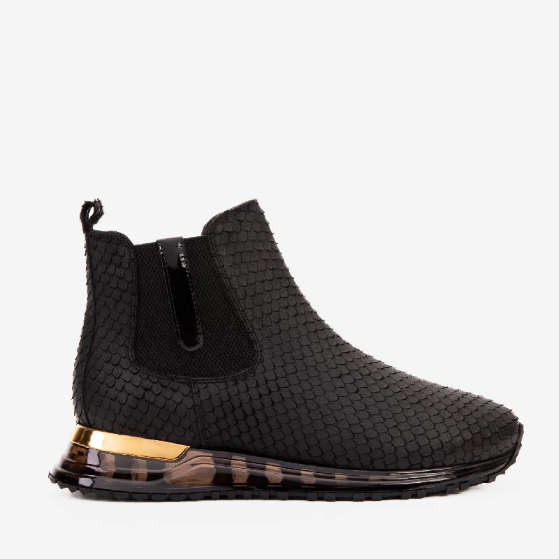 Men's Casual Shoes The Panther Black Leather Men Chelsea Boot
