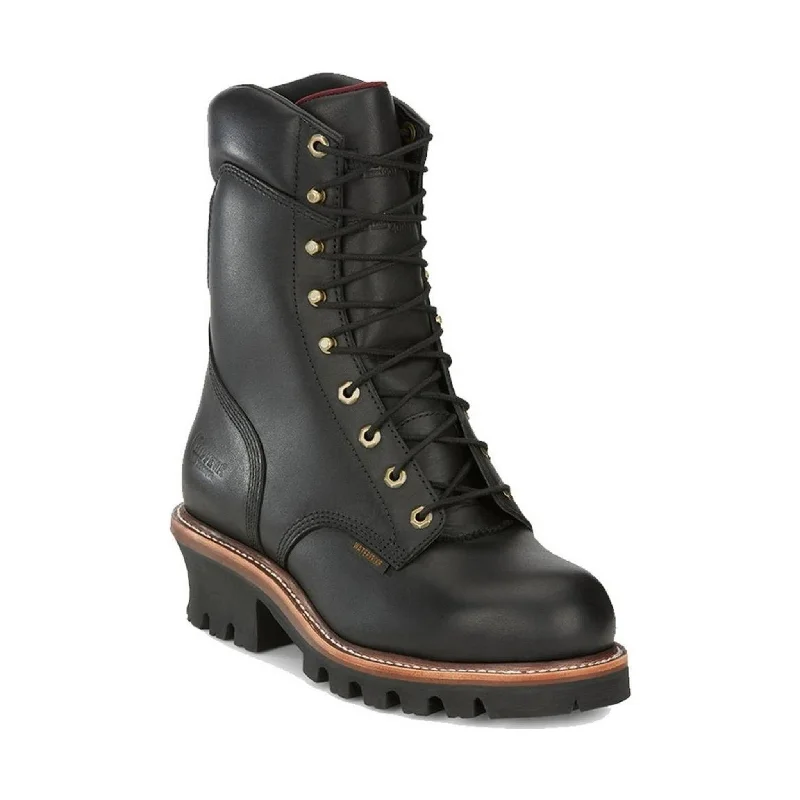 Men's Fashionable Boots Chippewa Men's 9 Inch Super DNA Steel Toe Logger - Black