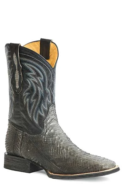 Men's Reinforced Sole Boots ROPER MENS PEYTON PYTHON SQUARE TOE BOOTS STYLE 09-020-6510-8547 Men's Reinforced Sole Boots ROPER MENS PEYTON PYTHON SQUARE TOE BOOTS STYLE 09-020-6510-8547