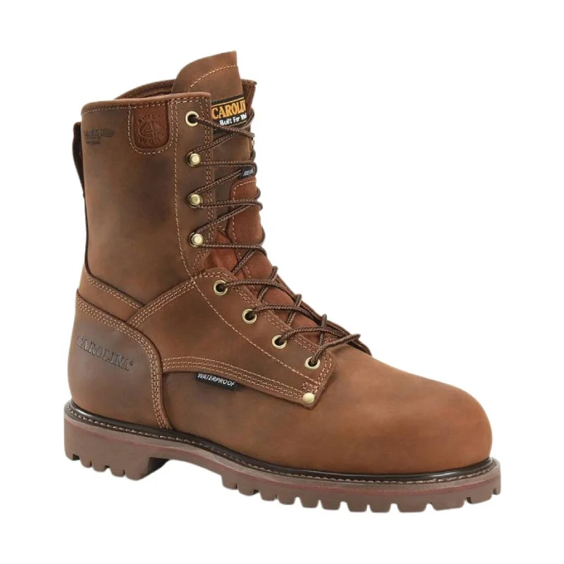 Men's Soft Shoes Carolina Men's 28 Series Waterproof Insulated Soft Toe Work Boot - Brown