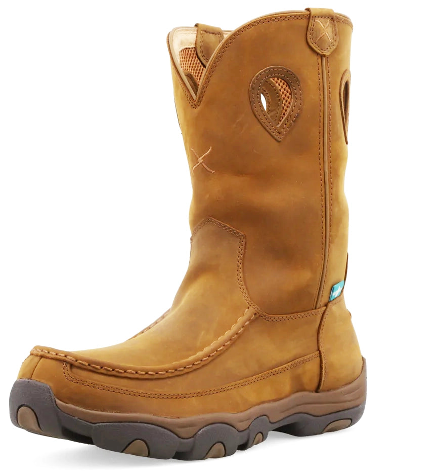 Men's Waterproof Shoes Twisted X Men's Brown 11" Pull on Hiker Boot