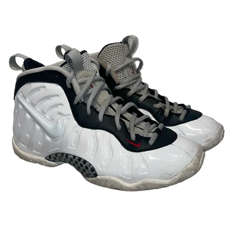 Men's Classic Shoes NIKE/Hi-Sneakers/US 8/Cotton/WHT/chrome white