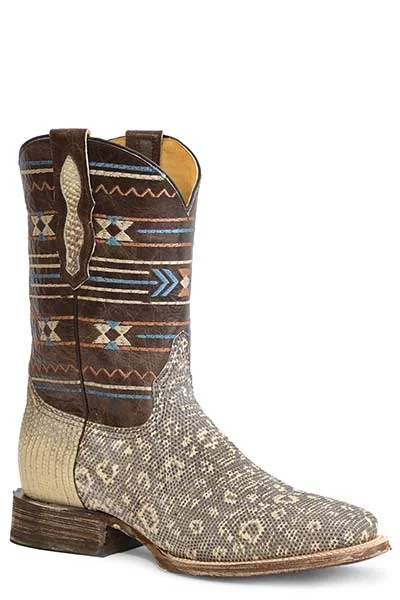 Men's Premium Shoes ROPER MENS RITCH LIZARD SQUARE TOE BOOTS STYLE  09-020-6510-8538