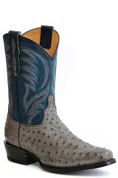 Men's Durable Shoes ROPER MENS OLIVER OSTRICH SQUARE TOE BOOTS STYLE 09-020-7826-8220