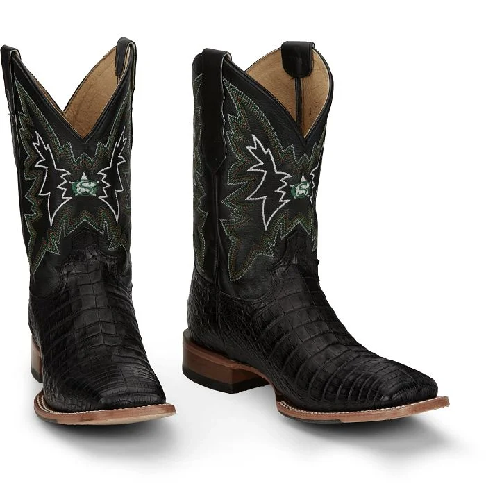 Men's Waterproof Shoes Justin Mens Caiman Haggard Square Toe Western Boots Style GR5705