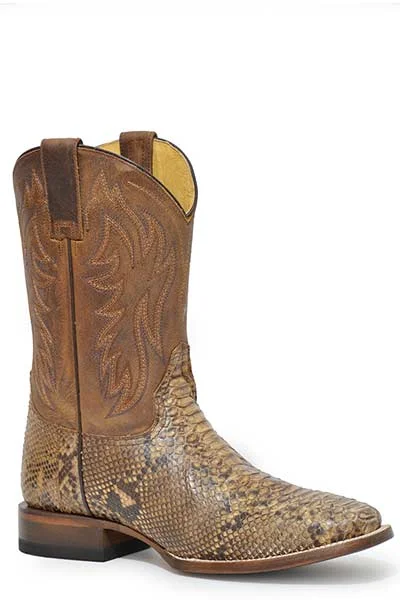 Men's Odor-Resistant Boots ROPER MENS PEYTON PYTHON SQUARE TOE BOOTS STYLE 09-020-6510-8472