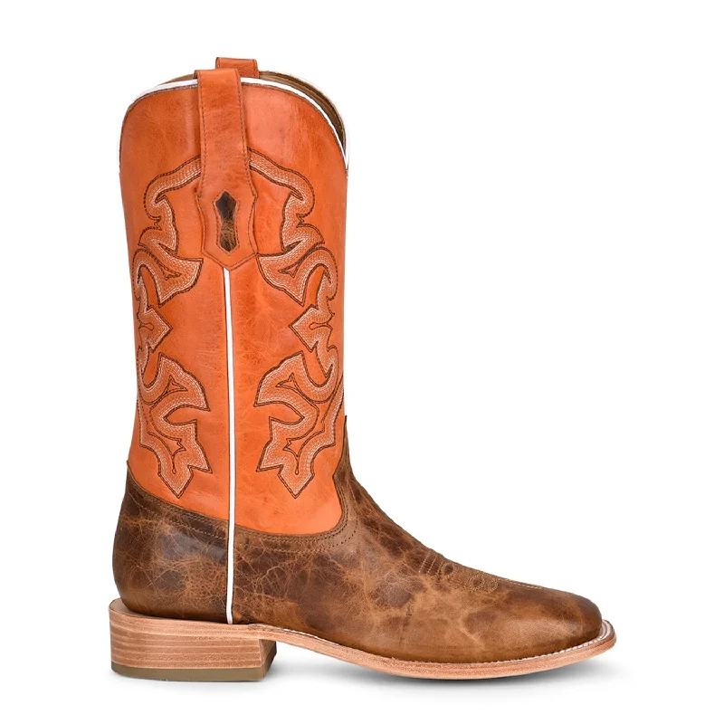 Corral Mens A4228 Orange/Sand Leather 13in Western Cowboy Boots