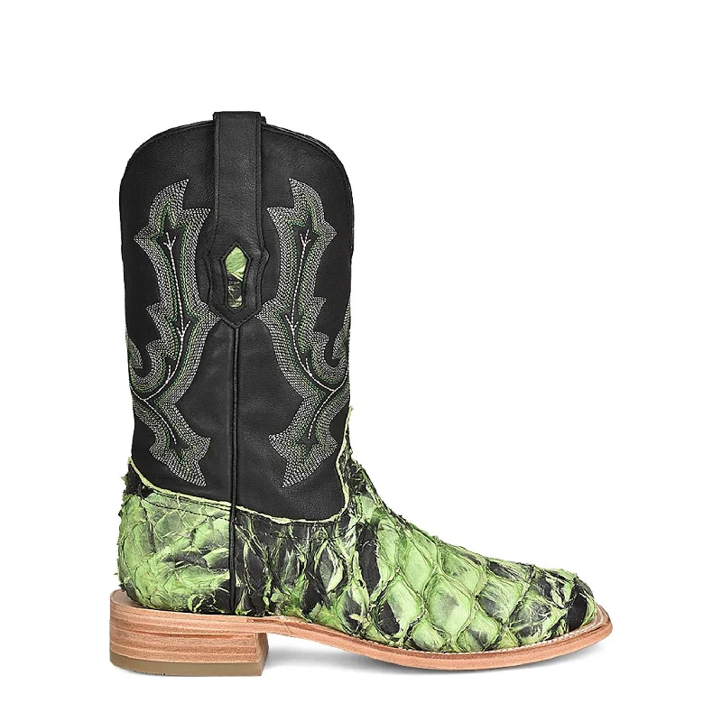 Corral Mens A4382 Green Pirarucu Classic Cowboy Boots