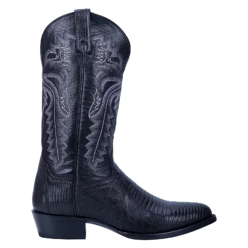 Men's Minimalist Shoes Dan Post Men's Winston Teju Lizard Black