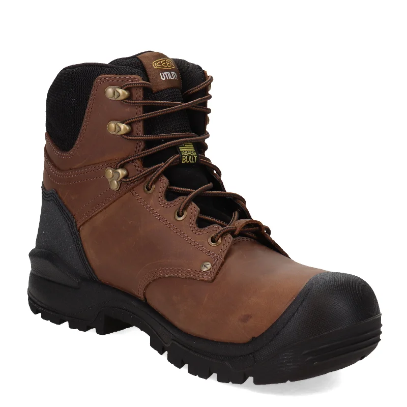 Men's Adaptive Fit Shoes Men's KEEN Utility, Independence 6 in Carbon Toe Waterproof Boot
