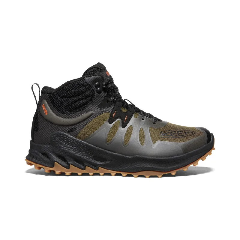 Men's Cushioned Boots Men's Zionic Waterproof Hiking Boot  |  Dark Olive/Scarlet Ibis