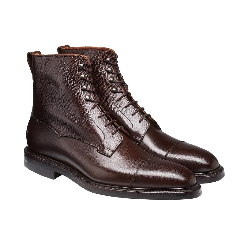 Unmissable Discounts On Modern Designer Shoes Perth Coffee Antique Calf & Dark Brown Willow Grain