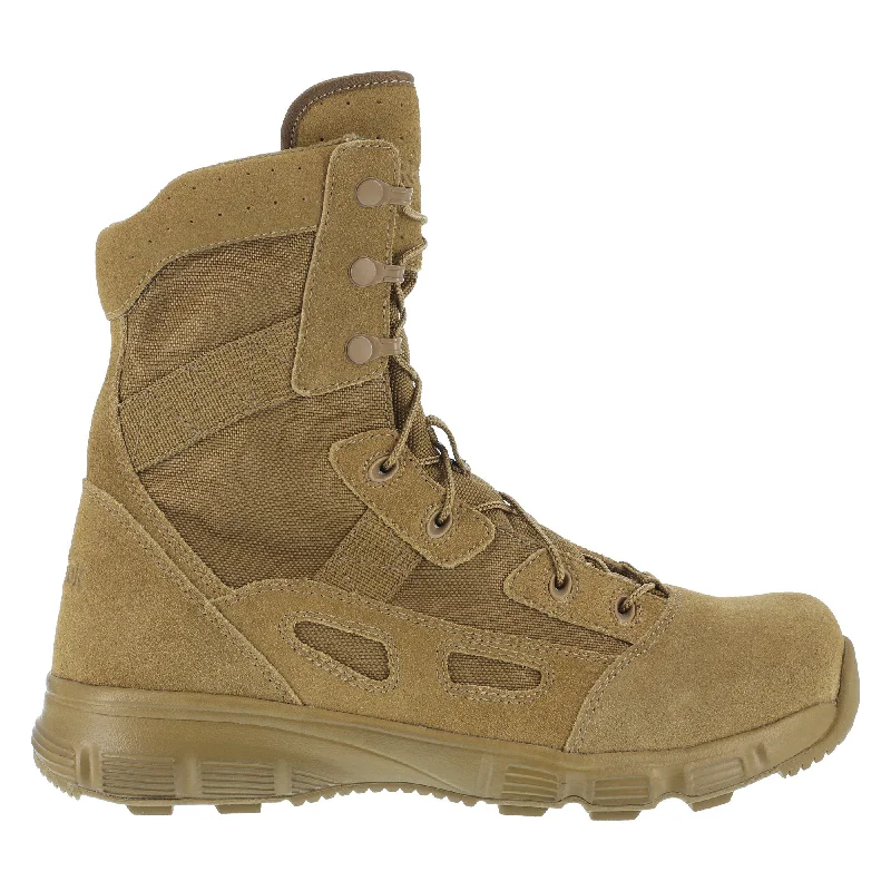 Men's Durable Shoes Reebok Mens Coyote Leather Military Boots 8in Hyper Velocity 6 W