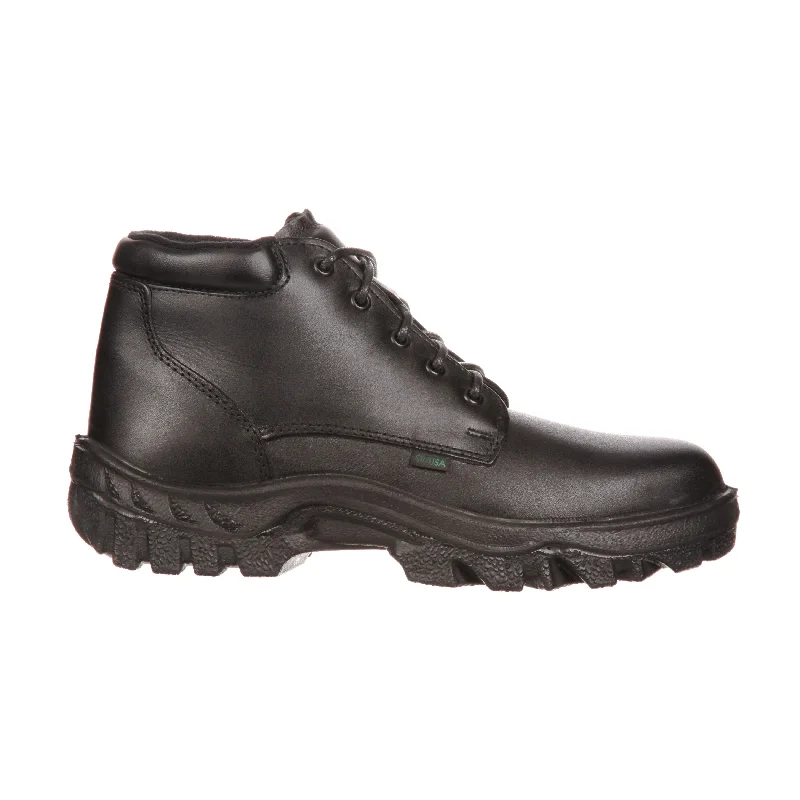 Men's All-Season Shoes Rocky TMC Mens Black Leather Lace-Up Postal-Approved Duty Chukka Boots