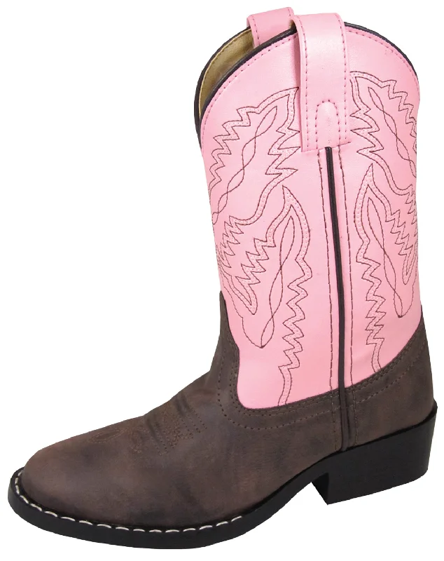 Smoky Mountain Boots Children Girls Monterey Pink/Brown Faux Leather