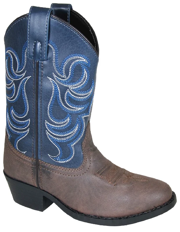 Smoky Mountain Toddler Boys Monterey Brown/Navy ManMade Cowboy Boots