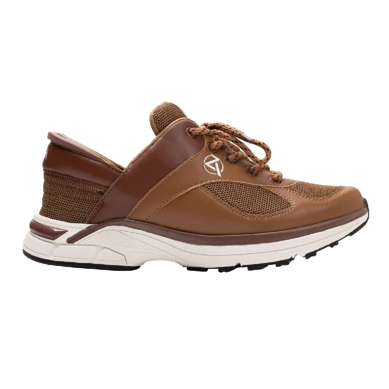 Men's All-Season Shoes Zeba Men's Brown Leather and Mesh Slip On